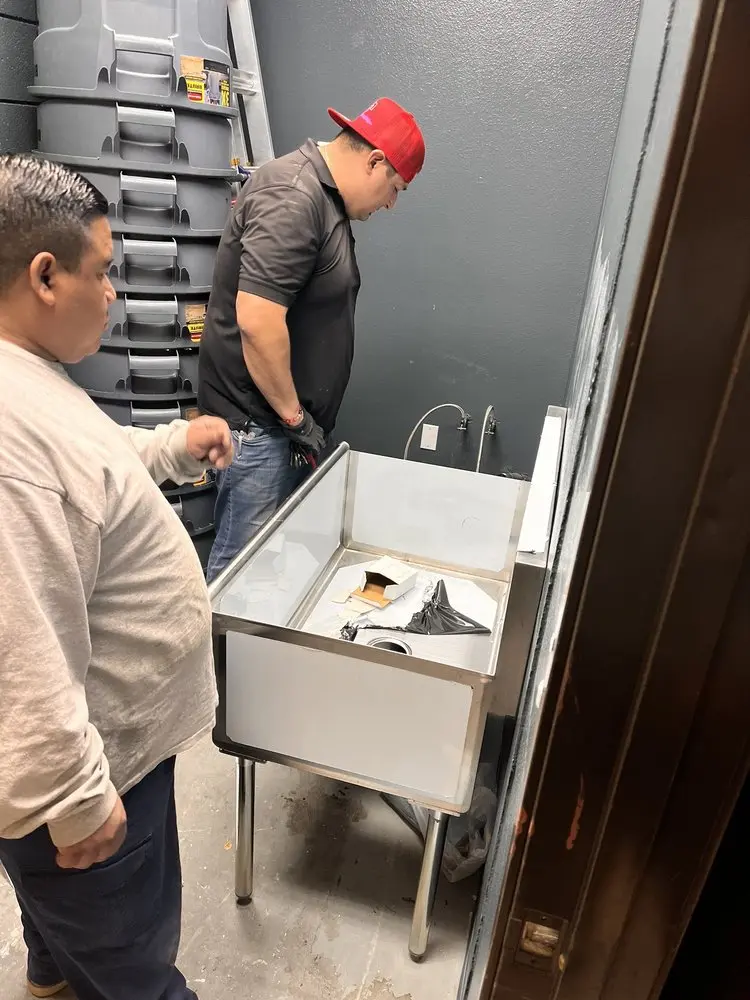 Commercial plumbing and sink installation in West Union